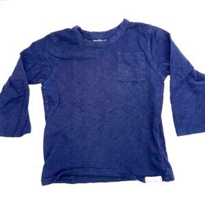 Navy Blue Toddler GAP Cotton Long-Sleeved T-Shirt
